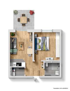 Foto - Wohnung zum Kaufen in Bingen am Rhein 236.600,00 € 45.5 m²