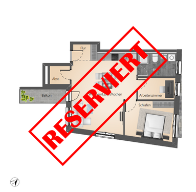 Foto - Wohnung zum Kaufen in Überlingen 611.432,00 € 66.86 m²