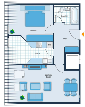 Foto - Wohnung zum Kaufen in Chemnitz 90.000,00 € 61.3 m²