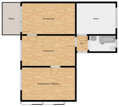 Foto - Wohnung zum Mieten in Mannheim 670,00 € 69 m²