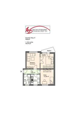 Foto - Wohnung zum Mieten in Burg 370,00 € 52.68 m²