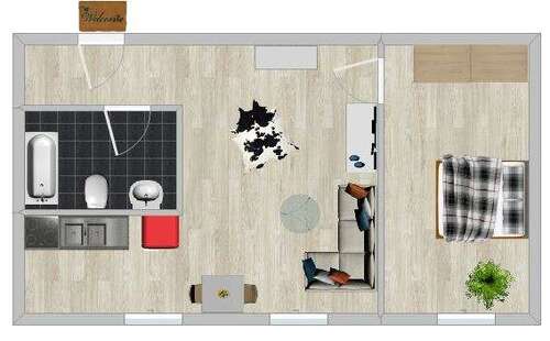 Foto - Wohnung zum Mieten in Zwickau 260,00 € 37 m²