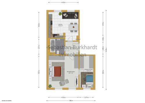 Foto - Wohnung zum Kaufen in Erfurt Krämpfervorstadt 140.000,00 € 50 m²