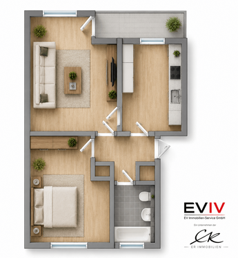 Foto - Wohnung zum Mieten in Bassum 450,00 € 54.58 m²