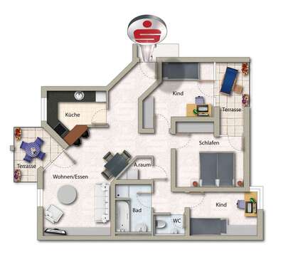 Foto - Wohnung zum Kaufen in Künzelsau 199.000,00 € 91 m²