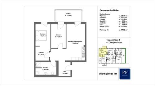 Foto - Wohnung zum Mieten in Aschaffenburg 1.170,00 € 78 m²