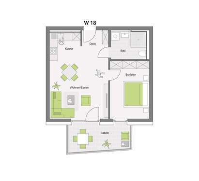 Foto - Wohnung zum Kaufen in Köngen 346.600,00 € 56.07 m²