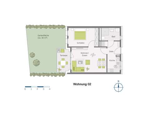Foto - Wohnung zum Kaufen in Müllheim-Niederweiler 319.700,00 € 59.2 m²