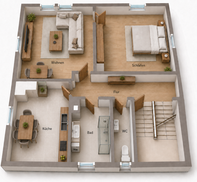 Foto - Wohnung zum Mieten in Göppingen 700,00 € 54 m²