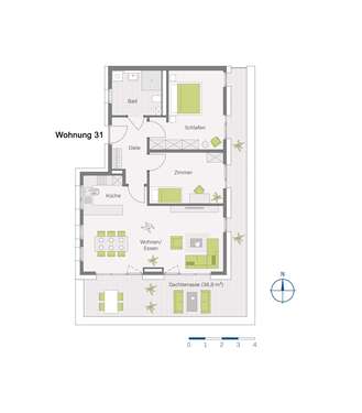 Foto - Wohnung zum Kaufen in Müllheim-Niederweiler 599.200,00 € 103.3 m²