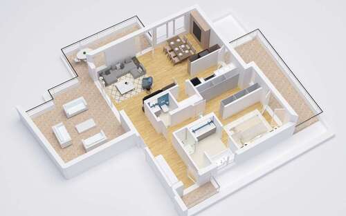 Foto - Wohnung zum Kaufen in Saarbrücken Ensheim 538.882,50 € 121.33 m²