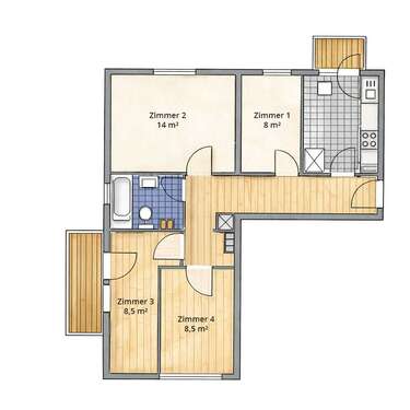 Foto - WG-Zimmer in München 725,00 € 10 m²