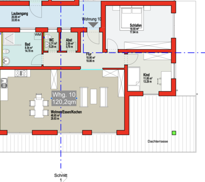 Foto - Wohnung zum Mieten in Meckenbeuren 1.580,00 € 120.2 m²