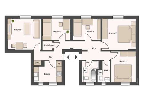 Foto - Wohnung zum Mieten in Magdeburg 960,96 € 120.12 m²