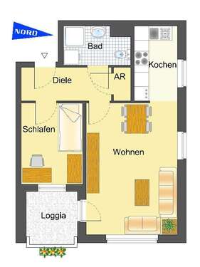 Foto - Wohnung zum Mieten in Recklinghausen 429,00 € 47.89 m²