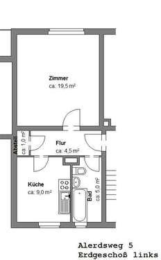 Foto - Wohnung zum Mieten in Braunschweig 321,00 € 39.28 m²