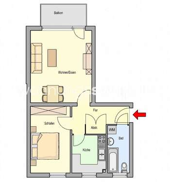 Foto - Wohnung zum Mieten in Pinneberg 499,00 € 53 m²