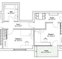 Wohnung zum Kaufen in Karlsruhe 359.000,00 € 81 m²