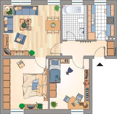 Foto - Wohnung zum Mieten in Recklinghausen 210,84 € 51.12 m²