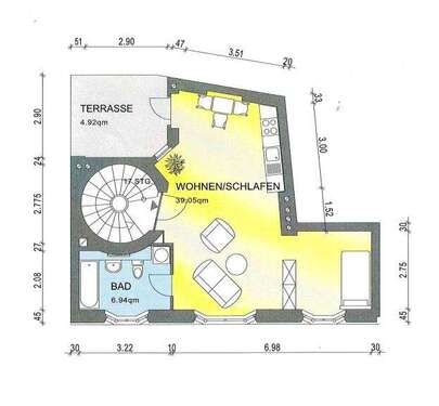 Foto - Wohnung zum Mieten in Halle 400,00 € 51.86 m²