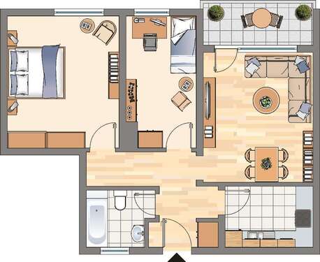 Foto - Wohnung zum Mieten in Dortmund 549,00 € 67 m²