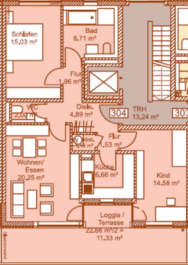 Foto - Wohnung zum Kaufen in Landshut 509.000,00 € 88.12 m²