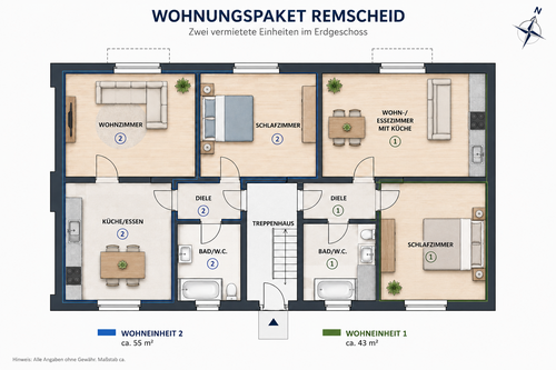 Foto - Wohnung zum Kaufen in Remscheid 198.000,00 € 98 m²