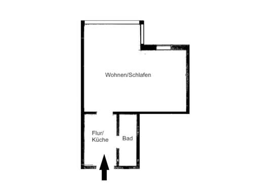 Foto - Wohnung zum Mieten in Stuttgart 600,00 € 30 m²