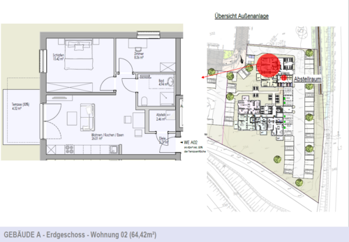 Foto - Wohnung zum Mieten in Buseck 825,00 € 64.42 m²