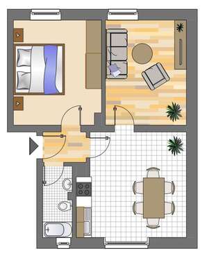 Foto - Wohnung zum Mieten in Herne 419,00 € 51.06 m²