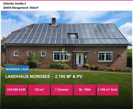 Foto - Haus zum Kaufen in Wangerland 319.000,00 € 155 m²