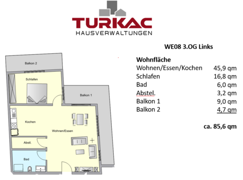 Foto - Wohnung zum Mieten in Oberursel (Taunus) 1.580,00 € 85.6 m²