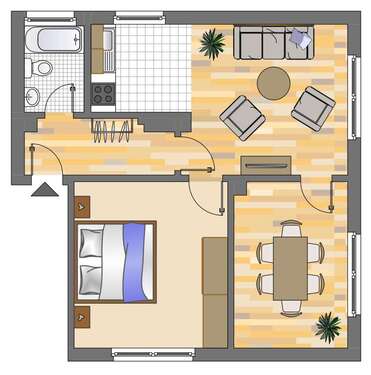 Foto - Wohnung zum Mieten in Kamen 479,00 € 55.71 m²