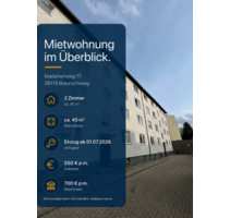 Wohnung zum Mieten in Braunschweig 550,00 € 45 m²