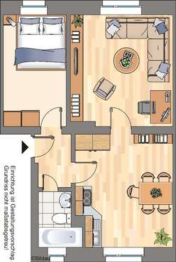 Foto - Wohnung zum Mieten in Bochum 369,00 € 43.92 m²
