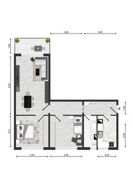 Foto - Wohnung zum Mieten in Magdeburg 490,00 € 68.84 m²