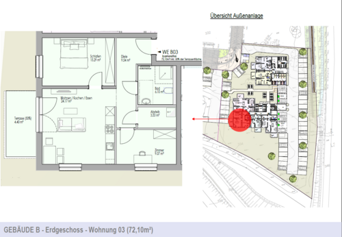 Foto - Wohnung zum Mieten in Buseck 925,00 € 72.1 m²