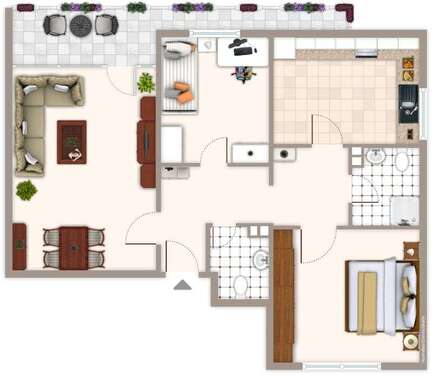 Foto - Wohnung zum Mieten in Mönchengladbach 477,85 € 77.01 m²