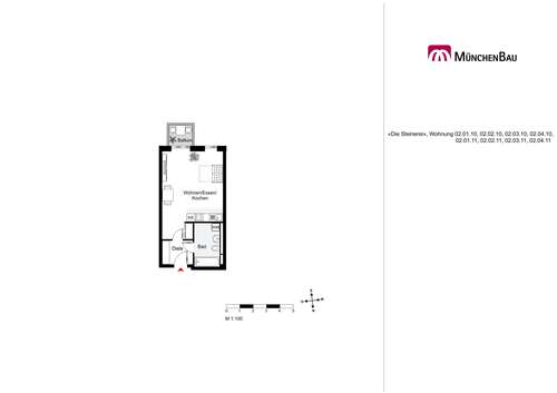 Foto - Wohnung zum Mieten in München 1.160,00 € 40 m²