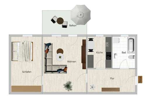 Foto - Wohnung zum Mieten in Crimmitschau 360,00 € 65 m²