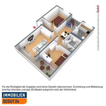 Foto - Wohnung zum Mieten in Monheim 939,00 € 74.94 m²