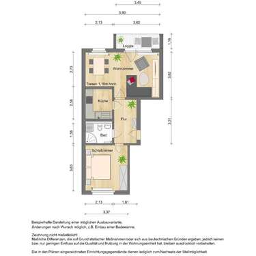 Foto - Wohnung zum Mieten in Zwickau 330,00 € 50 m²