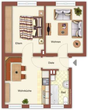 Foto - Wohnung zum Mieten in Mönchengladbach 469,00 € 48.69 m²