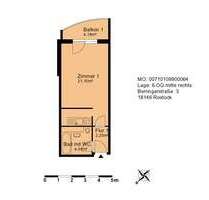 Wohnung zum Mieten in Rostock 205,00 € 29.48 m²