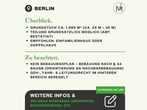 Foto - Grundstück zu verkaufen in Berlin 220.000,00 € 549.5 m²