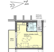 Wohnung zum Mieten in Ahrensburg 414,40 € 32.63 m²