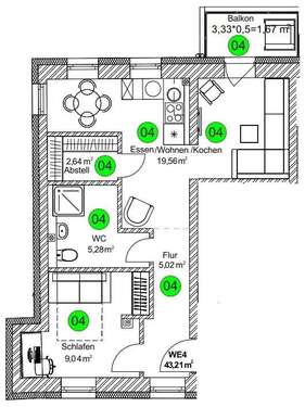 Foto - Wohnung zum Kaufen in Fridingen an der Donau 146.000,00 € 43.21 m²