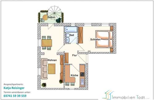 Foto - Wohnung zum Mieten in Plauen 328,00 € 63.64 m²