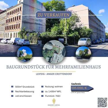 Foto - Grundstück zu verkaufen in Leipzig 595.000,00 € 500 m²