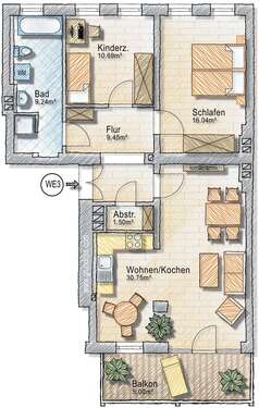 Foto - Wohnung zum Mieten in Görlitz 786,00 € 82.66 m²